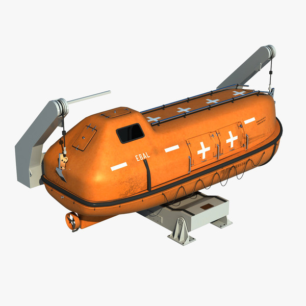 3d lifeboat davit model - Davit Lifeboat by Ebal Studios