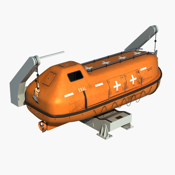 3d lifeboat davit model - Davit Lifeboat by Ebal Studios