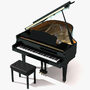3d model piano stool