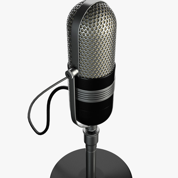 max retro microphone - Retro Microphone by RomanPritulyak