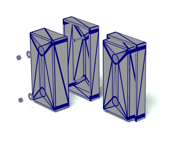 dock bumper 3d model - Dock bumper steel casing by 3dn