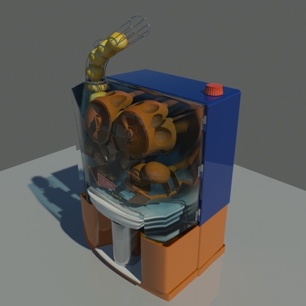3d juicer cafe restaurant model - Juicer Mental Ray by RWKnope