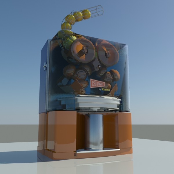3d juicer cafe restaurant model - Juicer Mental Ray by RWKnope