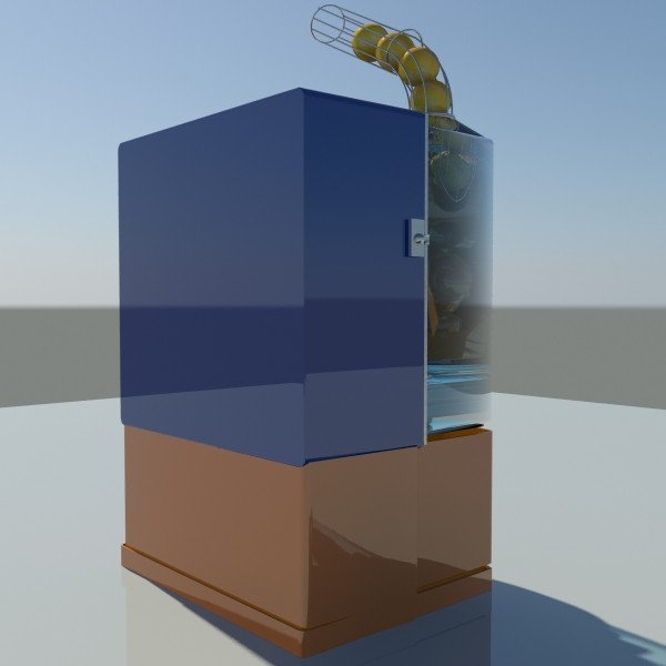 3d juicer cafe restaurant model - Juicer Mental Ray by RWKnope