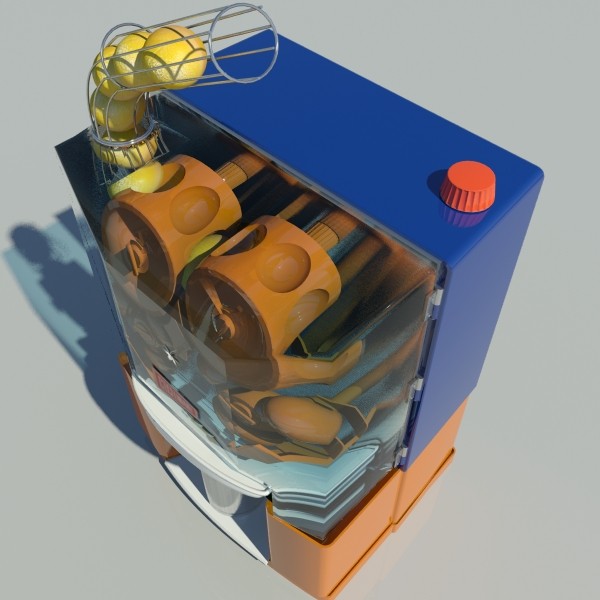 3d juicer cafe restaurant model - Juicer Mental Ray by RWKnope