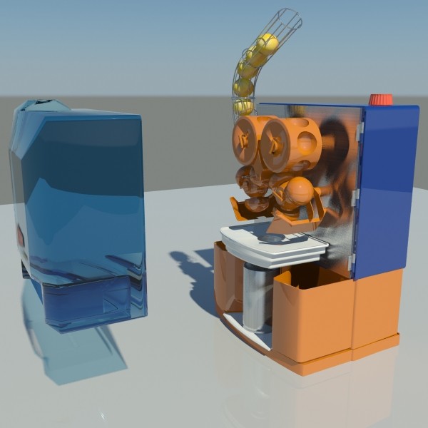 3d juicer cafe restaurant model - Juicer Mental Ray by RWKnope