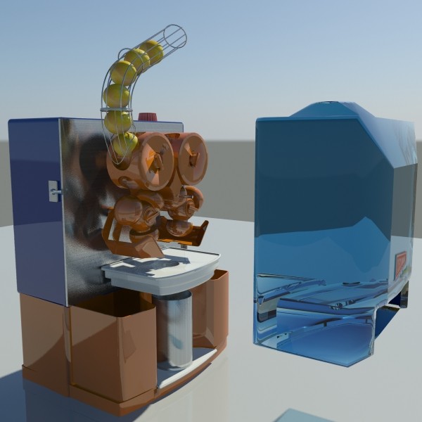 3d juicer cafe restaurant model - Juicer Mental Ray by RWKnope