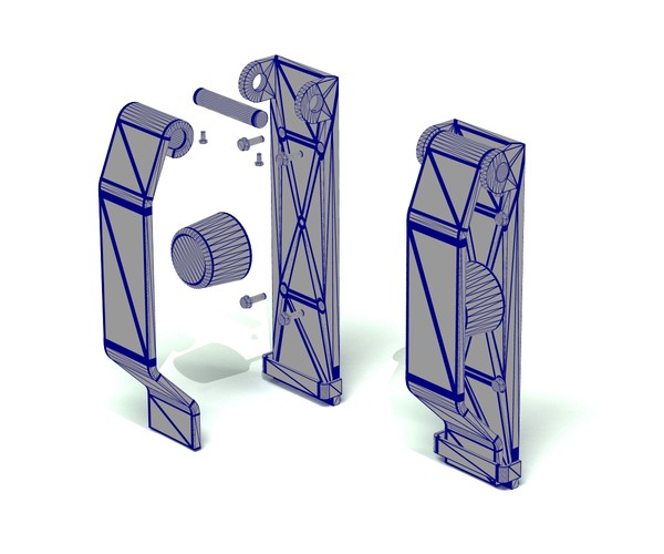 dock bumper 3d obj - Spring steel dock bumper by 3dn