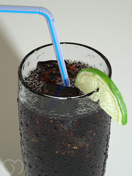 3d model cola bubbles slice - Cola by goodmesh