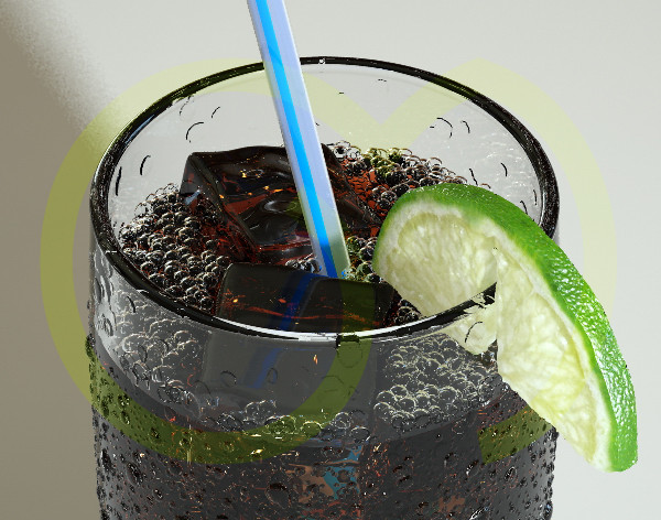 3d model cola bubbles slice - Cola by goodmesh