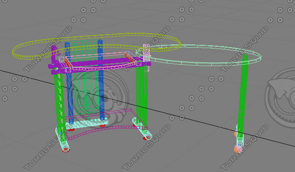 computer table 3d obj - PC-Table... by schanya