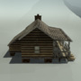 log cabin 3d obj