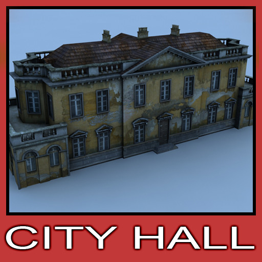 3ds max small city hall building - Small City Hall Building by csirkeFrs