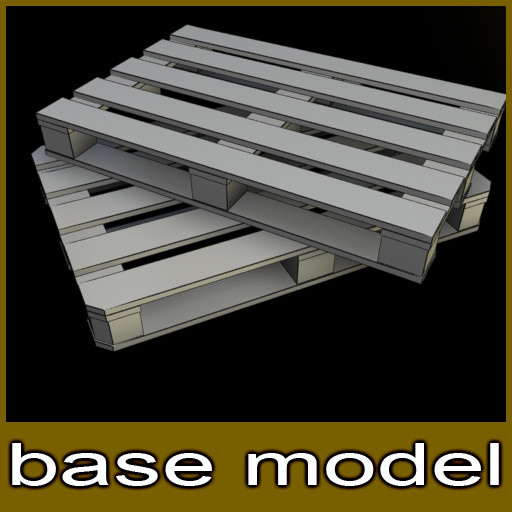 wood pallet v 4 3d x - Wood pallet v_4 by csirkeFrs