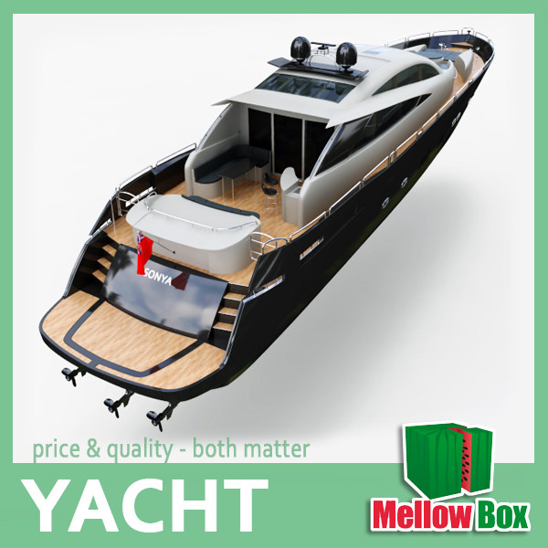 3ds max modern yacht - Modern Yacht by mellow box