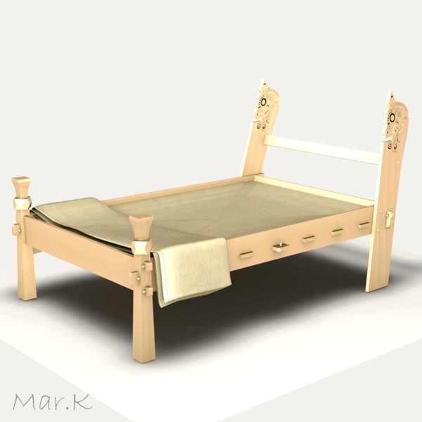 viking beds 3ds - Viking beds by Mar.K