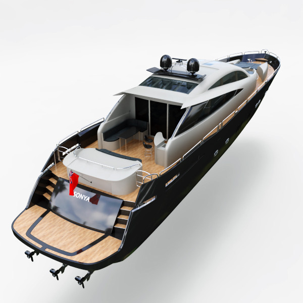 3ds max modern yacht - Modern Yacht by mellow box