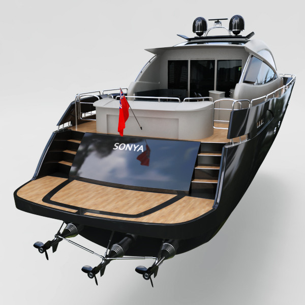 3ds max modern yacht - Modern Yacht by mellow box