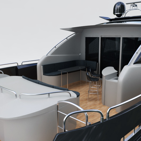 3ds max modern yacht - Modern Yacht by mellow box