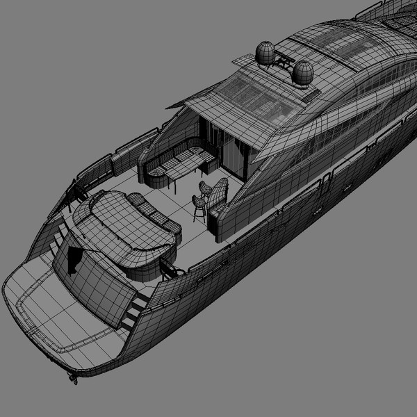3ds max modern yacht - Modern Yacht by mellow box