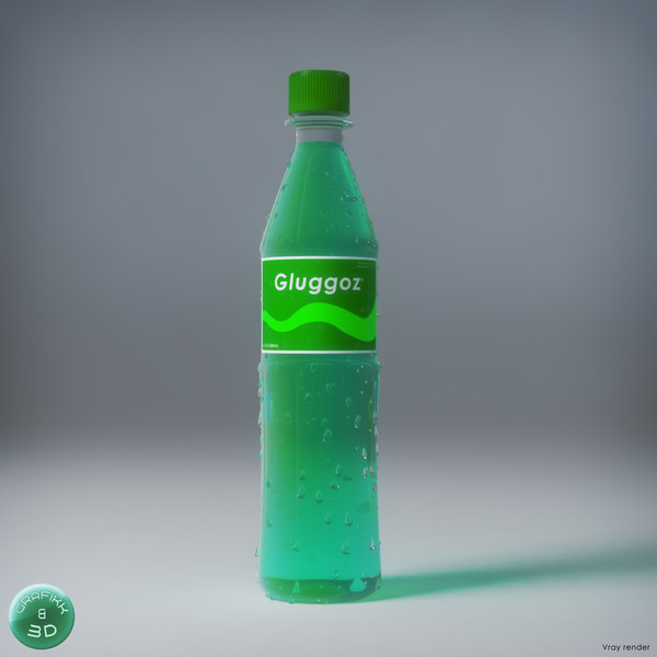 soda bottle 3d max - Soda Bottle by PolyTron
