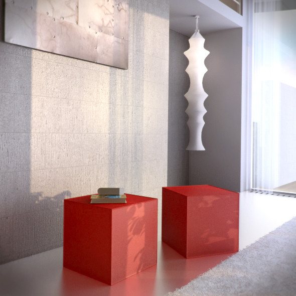 3ds max kubo leather cubes table - KUBO leather cubes table by RTEwork