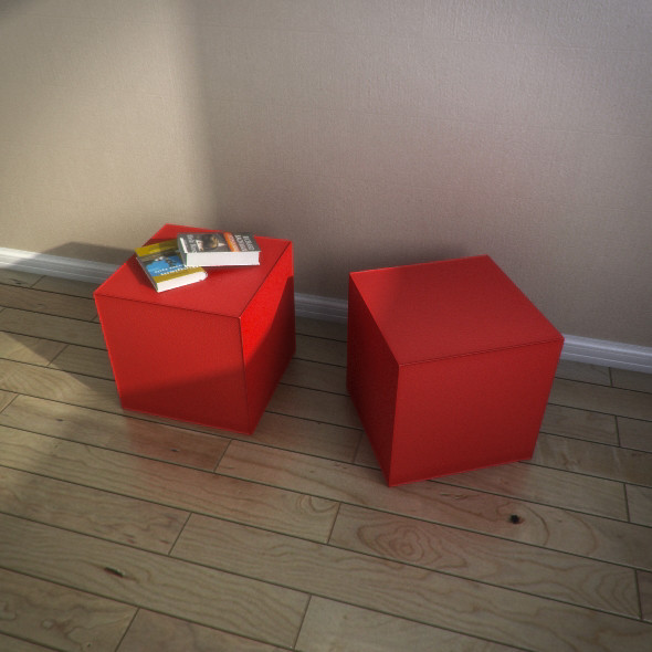 3ds max kubo leather cubes table - KUBO leather cubes table by RTEwork