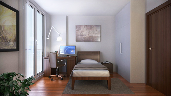 3d bedroom interior - Bedroom interior 002 by RTEwork