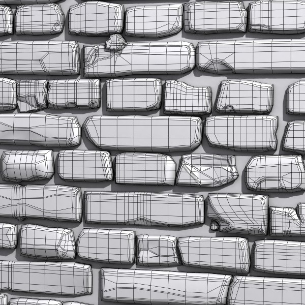 brick wall 01 3d model - Bricks wall #01... by Sunnncho
