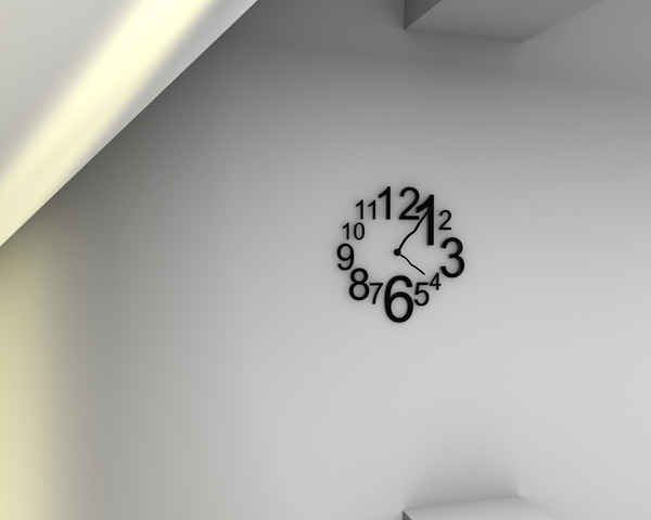 3d model abstract clock - abstract clock by bzukcze