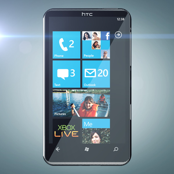 3d model htc hd7 - HTC HD7 by RicardoAfonso
