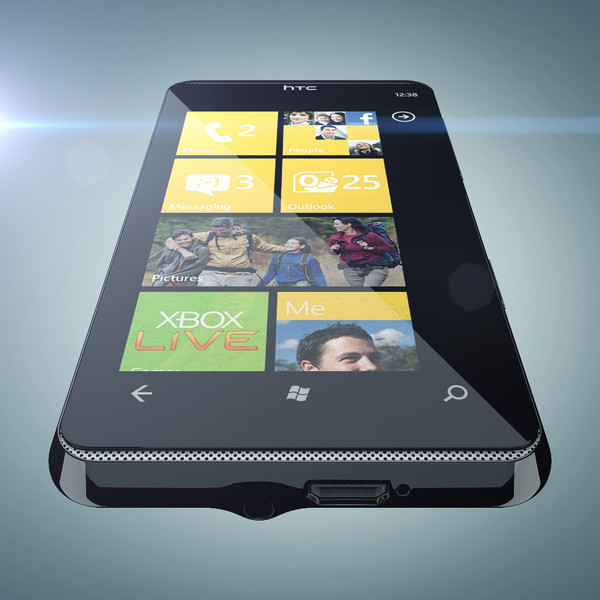 3d model htc hd7 - HTC HD7 by RicardoAfonso