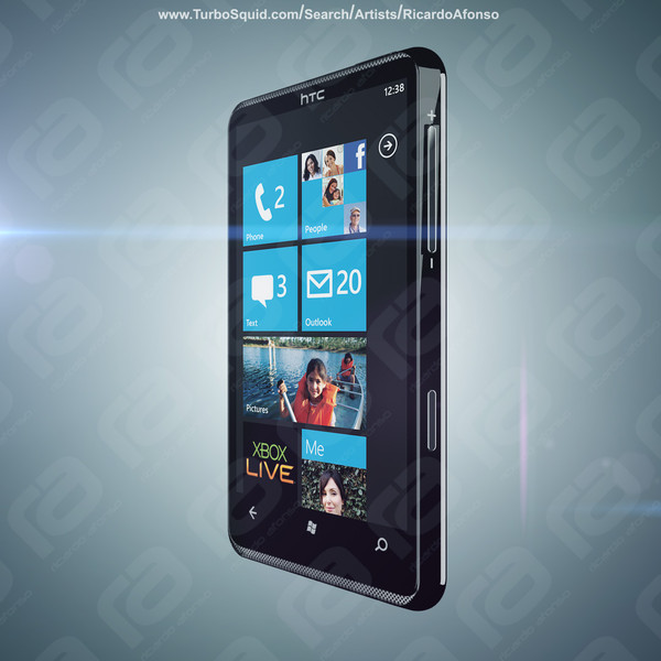 3d model htc hd7 - HTC HD7 by RicardoAfonso