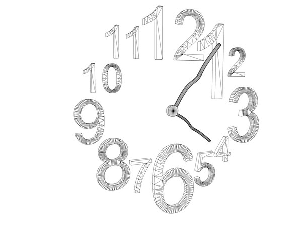 3d model abstract clock - abstract clock by bzukcze
