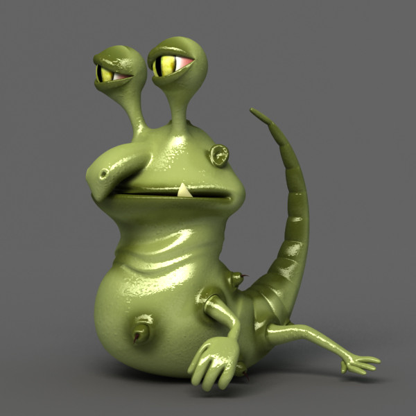 rigged animation walk 3d model - monster by sami_alkac