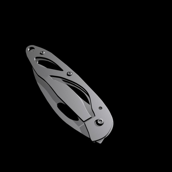 3d model knife stainless - Lockblade by a59303