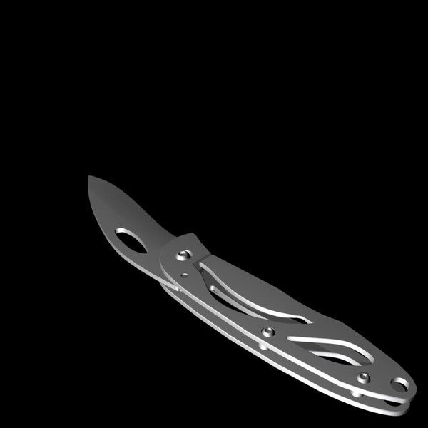 3d model knife stainless - Lockblade by a59303