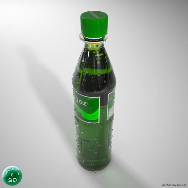 soda bottle 3d max - Soda Bottle by PolyTron
