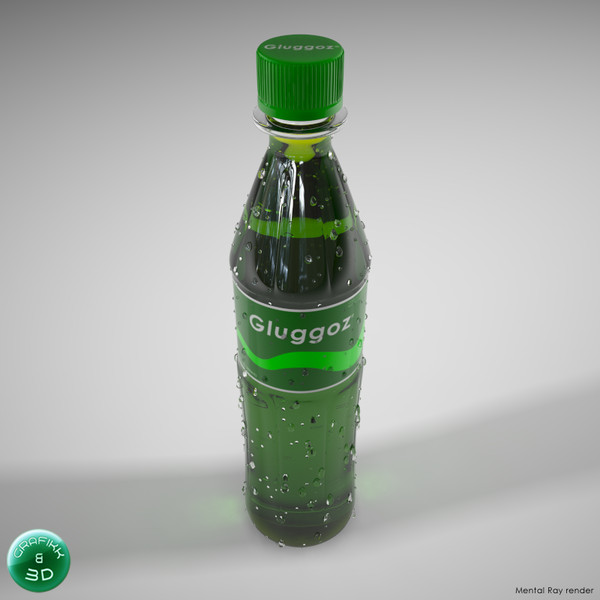 soda bottle 3d max - Soda Bottle by PolyTron