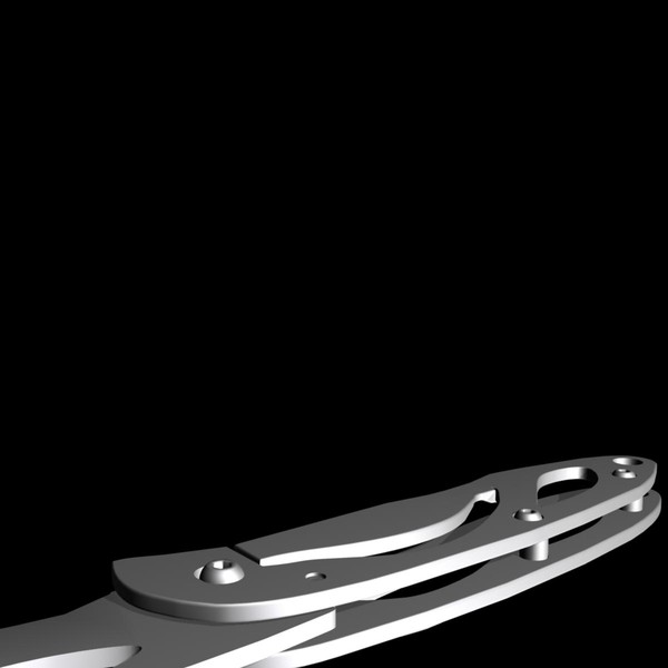 3d model knife stainless - Lockblade by a59303