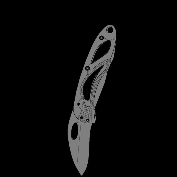 3d model knife stainless - Lockblade by a59303