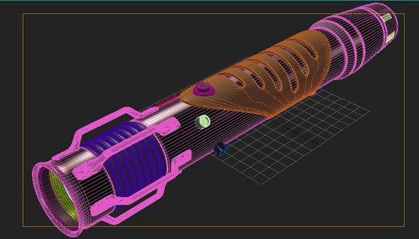 3d model lightsaber hilt - Lightsaber hilt by Mincc