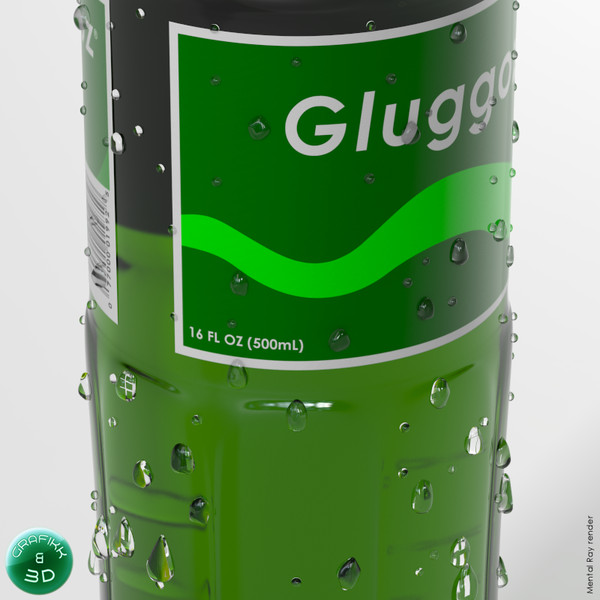 soda bottle 3d max - Soda Bottle by PolyTron