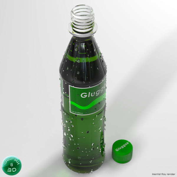 soda bottle 3d max - Soda Bottle by PolyTron