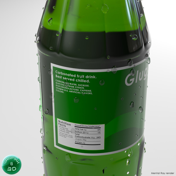 soda bottle 3d max - Soda Bottle by PolyTron