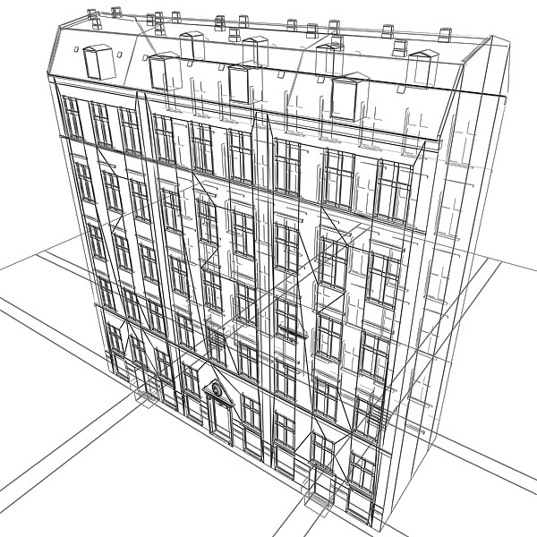 copenhagen classic house 001 3d model - Copenhagen Classic House 001 by Clicheeee