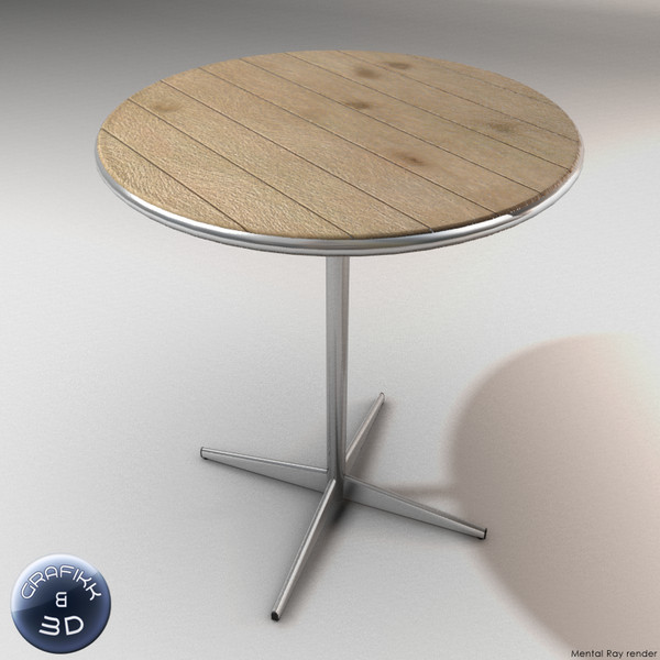 3d model table cloth cafe - Cafe Table with cloth by PolyTron