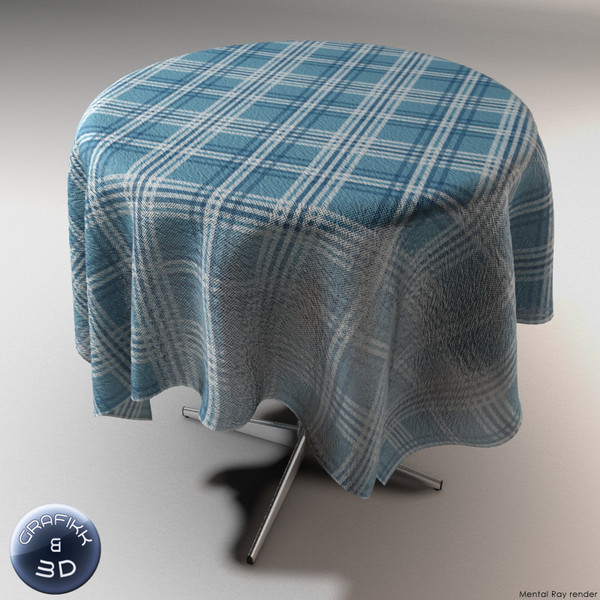 3d model table cloth cafe - Cafe Table with cloth by PolyTron