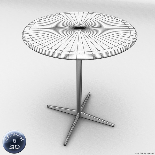 3d model table cloth cafe - Cafe Table with cloth by PolyTron