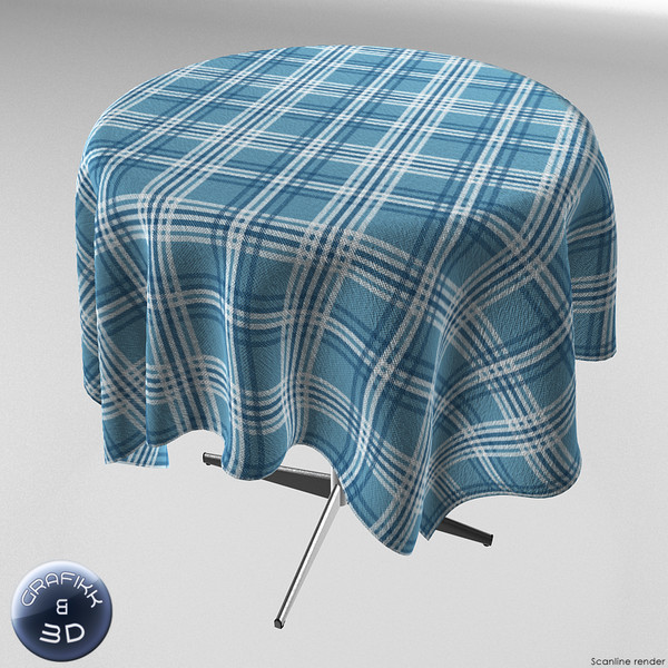 3d model table cloth cafe - Cafe Table with cloth by PolyTron